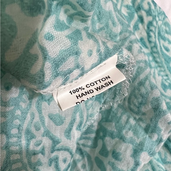 Debbie Katz South Beach M turquoise beach cover up dress with tassels - Picture 7 of 7